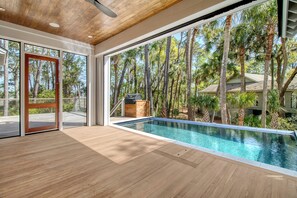 A heated pool