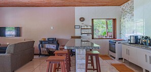 Microwave, oven, stovetop, coffee/tea maker