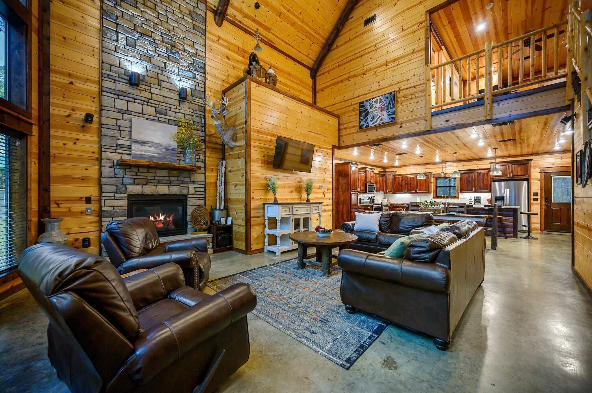 TV, fireplace, video games, stereo