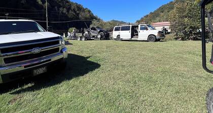 Large spacious house with ample parking for large groups.