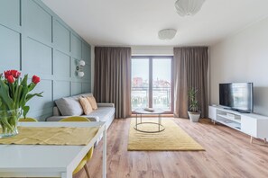 Family Apartment, 1 Bedroom, Balcony, Courtyard Area | Laptop workspace, blackout curtains, iron/ironing board, free WiFi - Little Heaven na Toruńskiej (Gdansk)