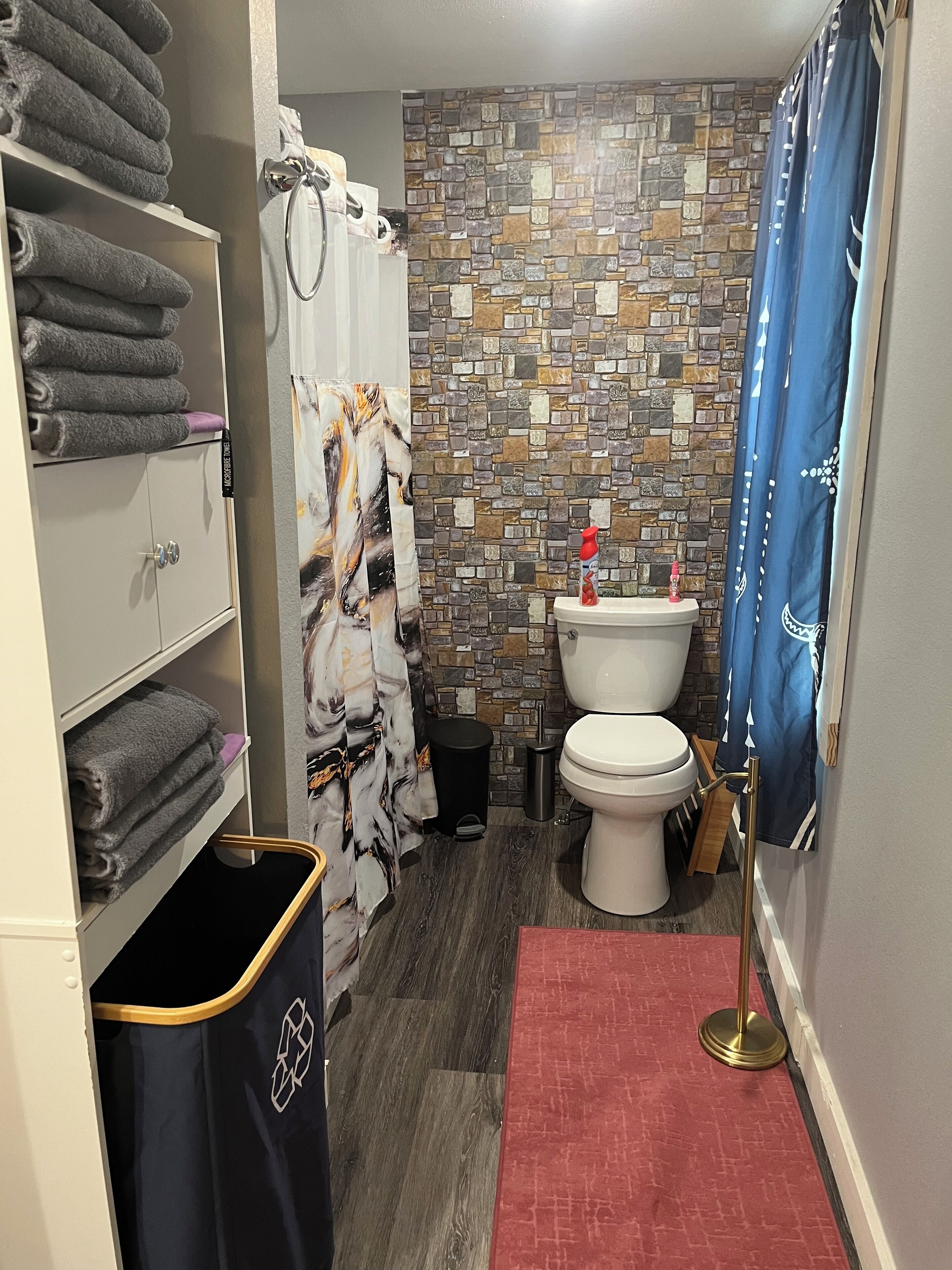 Towels, soap, toilet paper