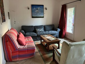 TV, DVD player - Tranquil apartment in an ancient Mas between the Pyrenees and the Mediterranean (Reynes)