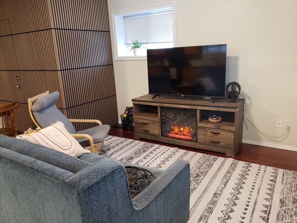 TV connectée, cheminée