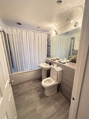 Towels, soap, toilet paper