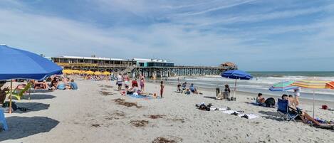 Sun-loungers, beach towels