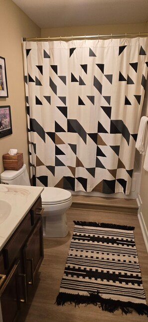 Towels, soap, toilet paper
