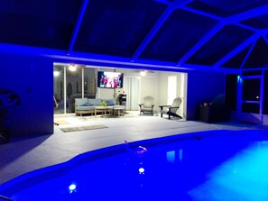 Piscine extérieure, piscine chauffée