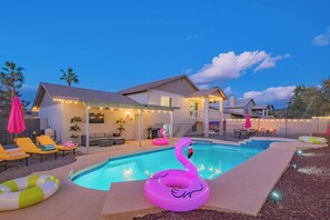 屋外プール、温水プール