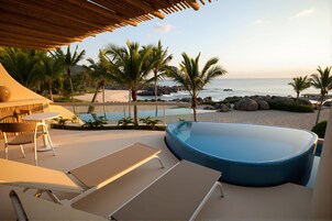 Apartamento Deluxe, 1 habitación, vistas al mar | Terraza o patio