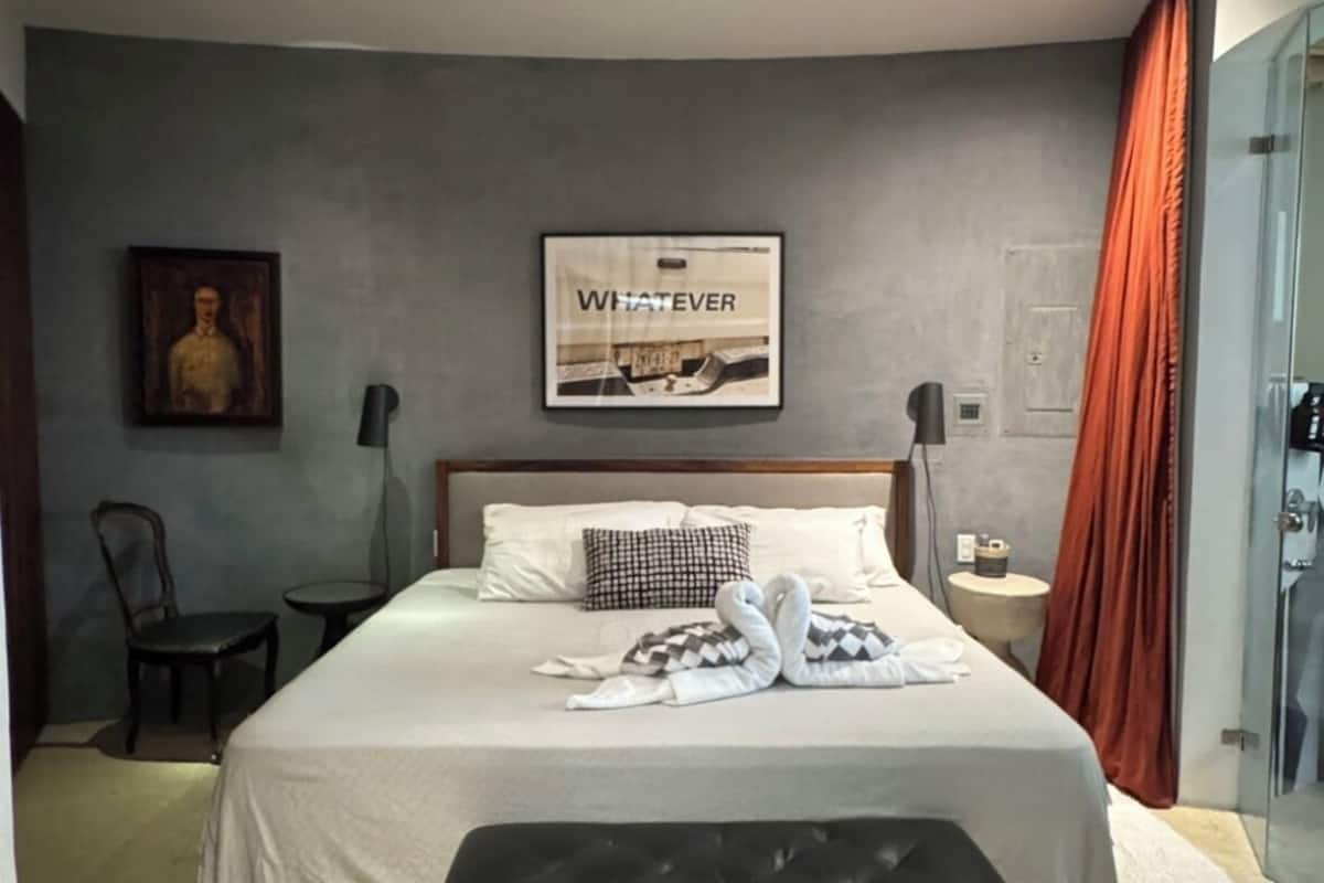 Design appartement, 2 slaapkamers, aan het strand | 2 slaapkamers, een kluis op de kamer, een laptopwerkplek