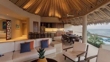 Luxury Condo, 3 Bedrooms, Beach View, Beachfront | Terrace/patio