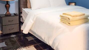 2 bedrooms, bed sheets