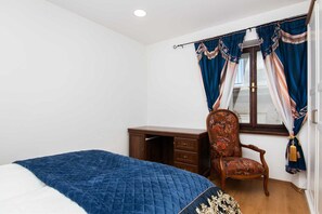 1 bedroom, travel crib, free WiFi, bed sheets