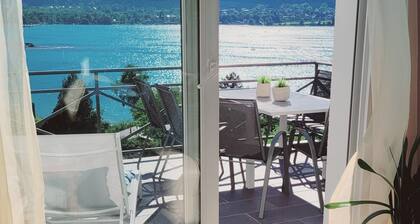 Stunning Annecy Lake & mountain views 3min walk to secluded beach and cyclepiste