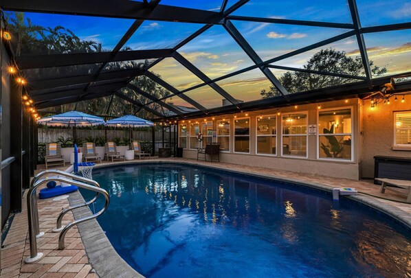 A heated pool