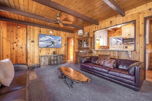 Smart TV, fireplace, video games