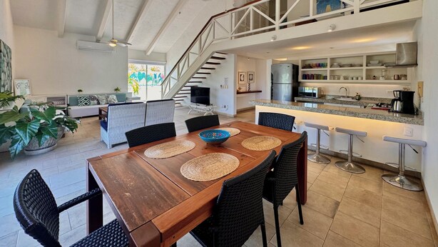 Family Loft, 2 Bedrooms, Private Pool | Private kitchen - city Looft (Ixtapa)