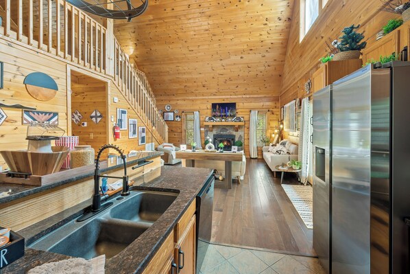 Smart TV, fireplace, video games, foosball