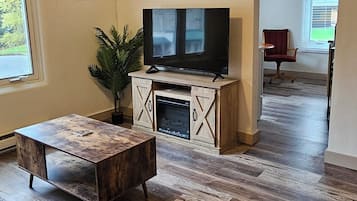 Smart-tv en een open haard