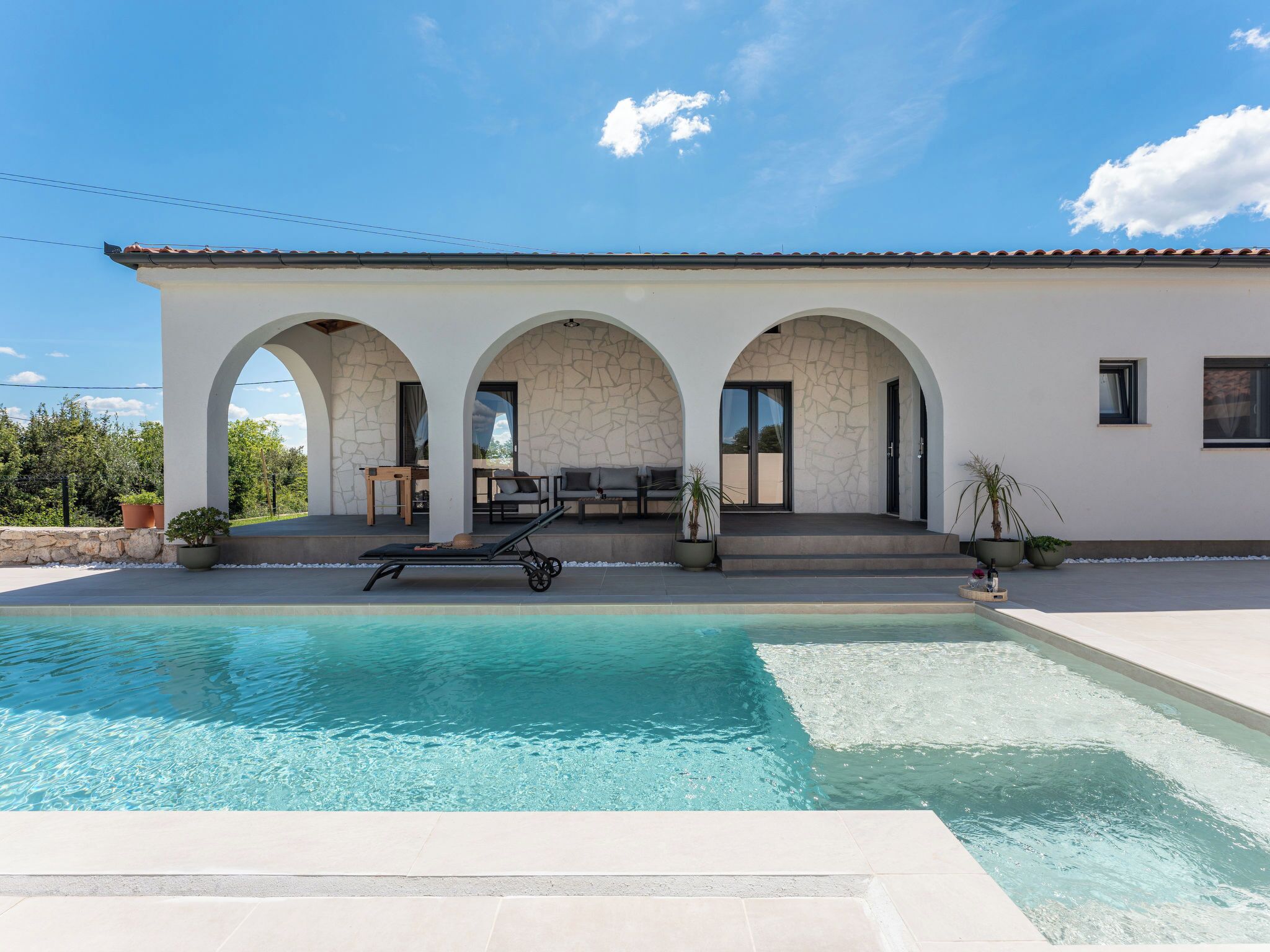 A heated pool