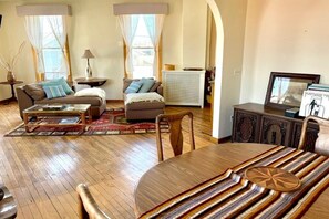 TV, DVD player, video library