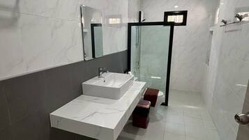Villa Deluxe, 3 camere da letto, vista piscina | Bagno