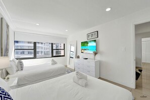 2 bedrooms, iron/ironing board, travel crib, WiFi