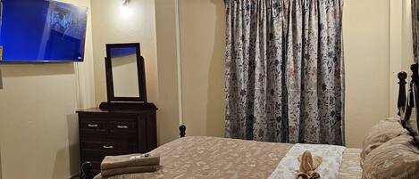 1 間睡房、熨斗/熨衫板、免費 Wi-Fi、床單