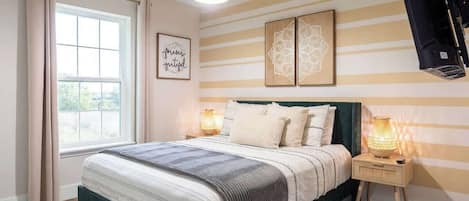 4 bedrooms, iron/ironing board, travel crib, WiFi