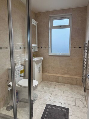Shower, hair dryer