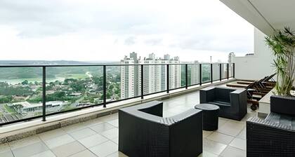 1 bedroom, balcony and barbecue next to Barigui