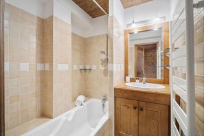 Hair dryer, towels, soap