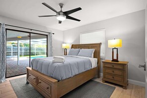 4 habitaciones, tabla de planchar con plancha, cuna de viaje y wifi
