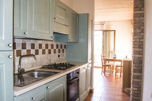 Fridge, oven, coffee/tea maker, electric kettle