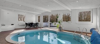 Holiday home with pool and spa close to the Limfjord.