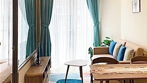 Luxury-Apartment, Strandblick, am Strand | Wohnbereich