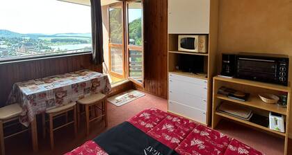 Studio-Kabine direkt an den Pisten, ideal zum Skifahren und Radfahren