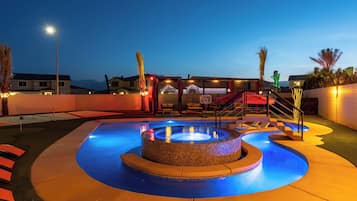 A heated pool