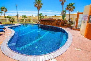 Outdoor pool, a heated pool