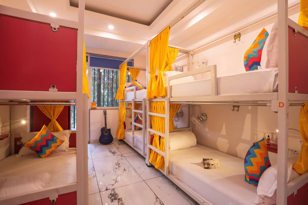 Bed in 6 Bed Female Only A/C Dormitory Room with Balcony and Ensuite Bathroom | Free WiFi