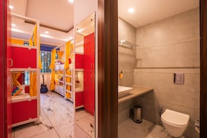 Bed in 6 Bed Female Only A/C Dormitory Room with Balcony and Ensuite Bathroom