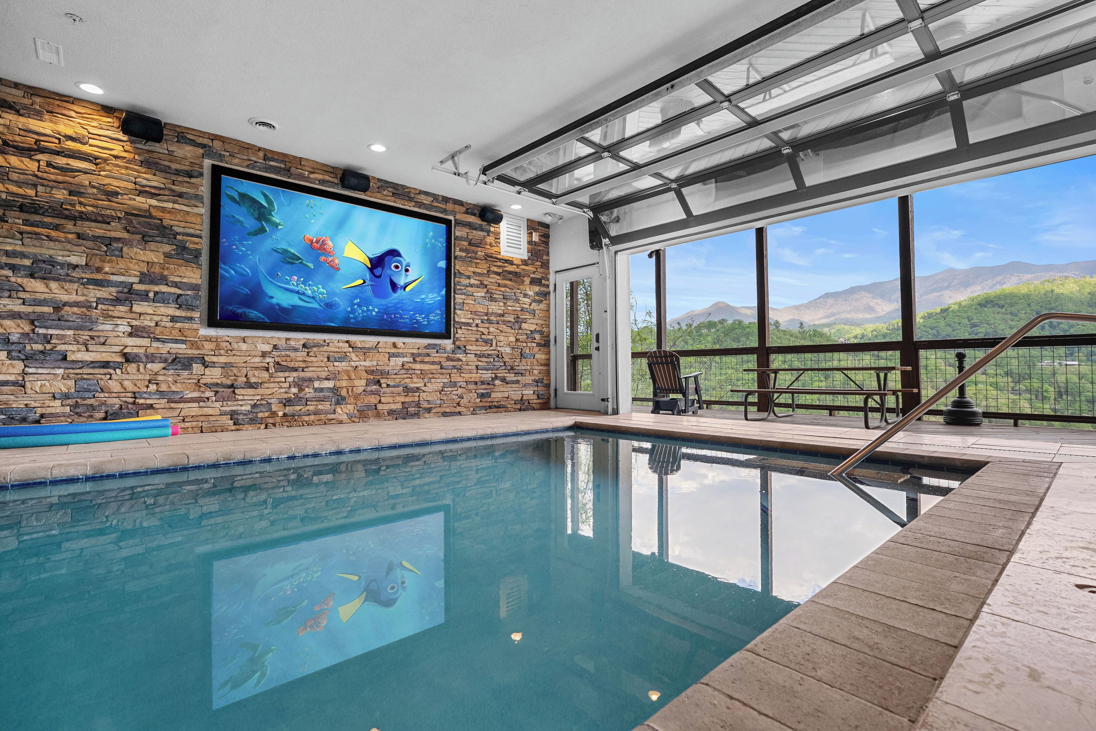 Indoor pool, a heated pool