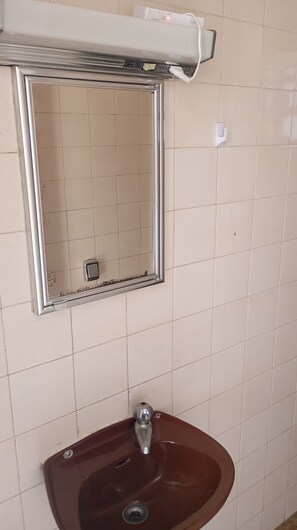 Hair dryer, towels, toilet paper