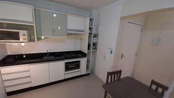 Apartment | Private kitchen | Fridge, microwave, oven, stovetop