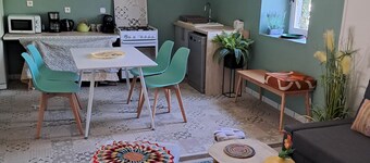 Appartement situé en copropriété camping, accès rivière, parc..train le Mastrou