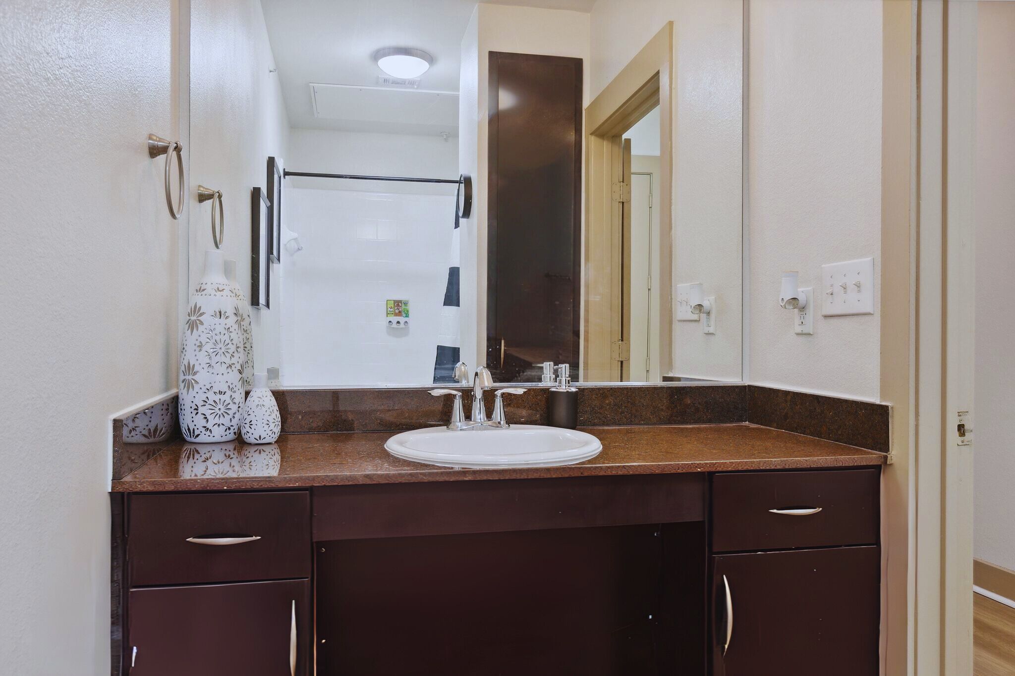 Hiustenkuivaaja, pyyhkeet, saippua, sampoo