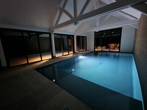 Indoor pool, a heated pool