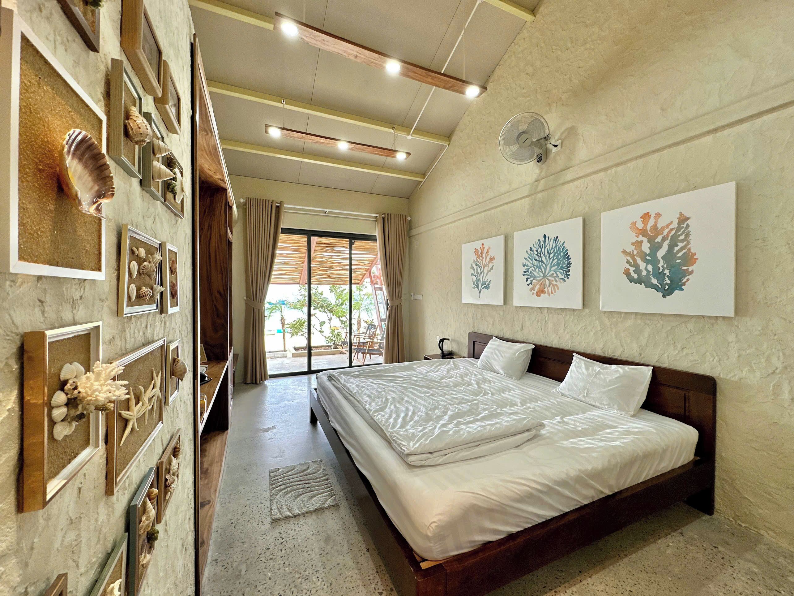 Bungalow, 1 letto king, vista mare | Wi-Fi gratuito, lenzuola