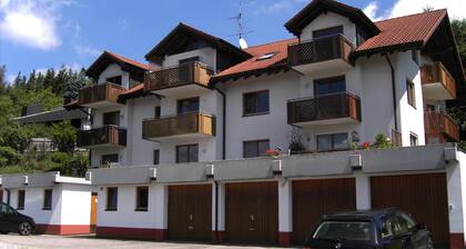 Panoramablick über Titisee-Neustadt in 2-Zimmer Dachgeschoss Wohnung mit Balkon